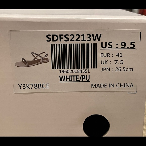 DREAM PAIRS Summer Shoes Strappy Rhinestone Open Toe Flat Sandals - Picture 5 of 9